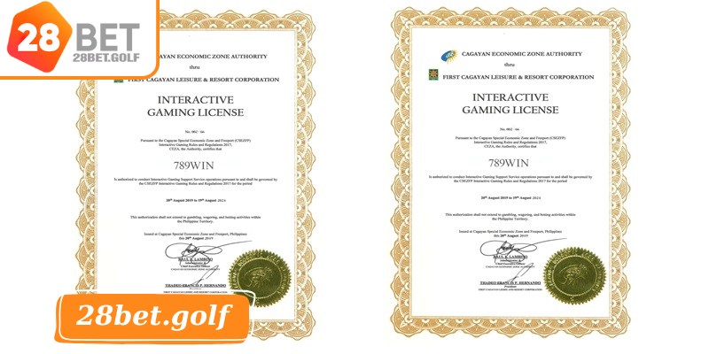 Giấy phép hoạt động cam kết mang lại sự công bằng tuyệt đối