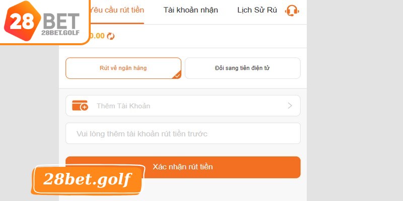 Thành viên hãy truy cập vào “Rút tiền 28BET” để nhanh nhận thưởng