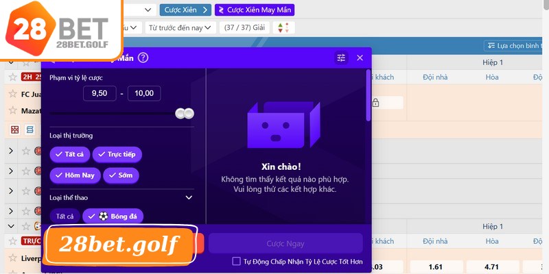 Cập nhật nhanh chóng và chính xác khi có biến động trong trận đấu 
